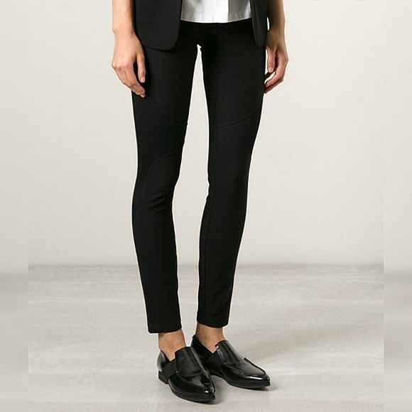 Helmut Lang Mesh Panel Leggings Black Size Small - Picture 1 of 8